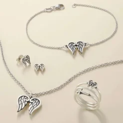 James Avery Artisan Jewelry Earrings-Angel Wings Studs