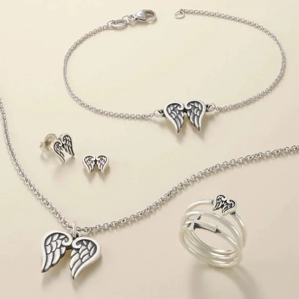 James Avery Artisan Jewelry Earrings-Angel Wings Studs