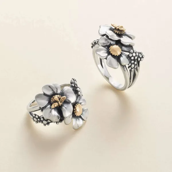 James Avery Artisan Jewelry Rings-Blossoms And Bee Ring