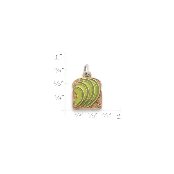 James Avery Artisan Jewelry Charms-Enamel Avocado Toast Charm