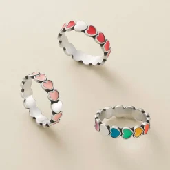James Avery Artisan Jewelry Rings-Enamel Connected Hearts Ring