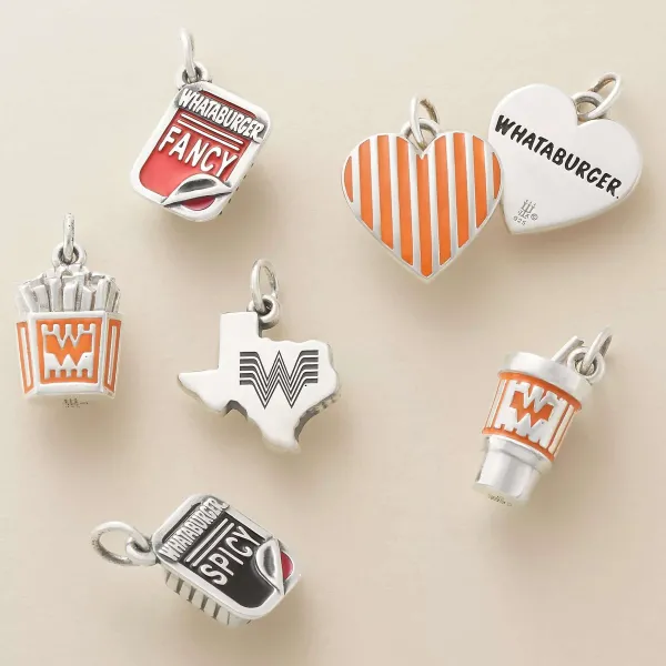 James Avery Artisan Jewelry Charms-Enamel "Whataburger®" Heart Charm