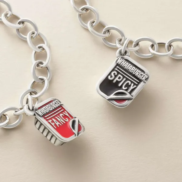 James Avery Artisan Jewelry Charms-Enamel "Whataburger Spicy" Ketchup Charm