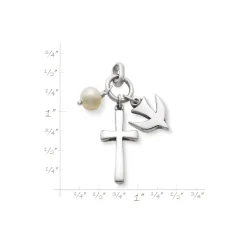 James Avery Artisan Jewelry Pendants-Faithful Spirit Cross Pendant With Cultured Pearl