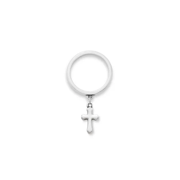 James Avery Artisan Jewelry Rings-Flared Cross Charm Dangle Ring
