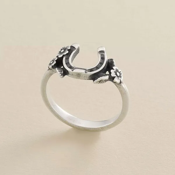 James Avery Artisan Jewelry Rings-Floral Horseshoe Ring