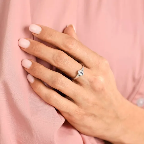 James Avery Artisan Jewelry Rings-Footprint And Hearts Ring