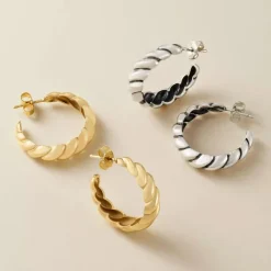 James Avery Artisan Jewelry Earrings-Half Twist Hoops