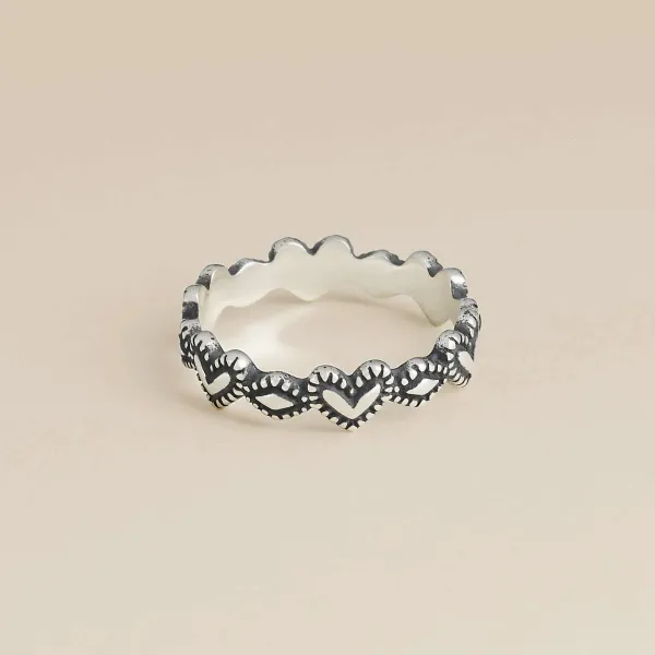 James Avery Artisan Jewelry Rings-Hearts And Beads Ring