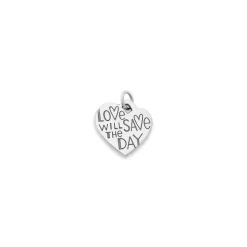 James Avery Artisan Jewelry Charms-Love Will Save The Day Heart Charm