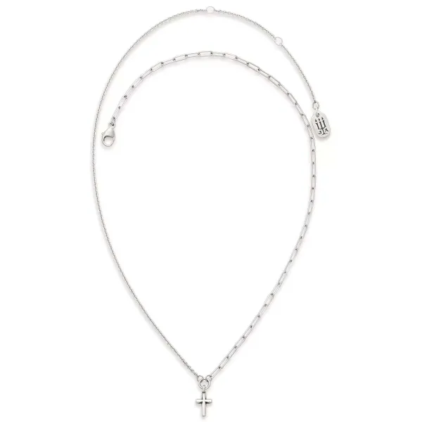 James Avery Artisan Jewelry Necklaces And Chains-Paired Chains Cross Necklace