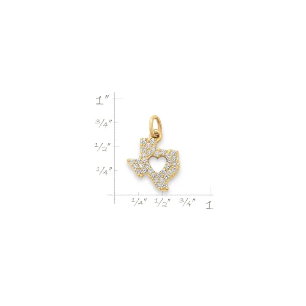 James Avery Artisan Jewelry Charms-Pave Diamond Deep In The Heart Of Texas Pendant