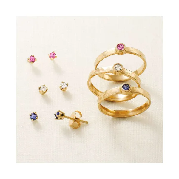 James Avery Artisan Jewelry Rings-Petite Hammered Gemstone Ring