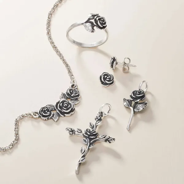 James Avery Artisan Jewelry Charms-Rose Charm